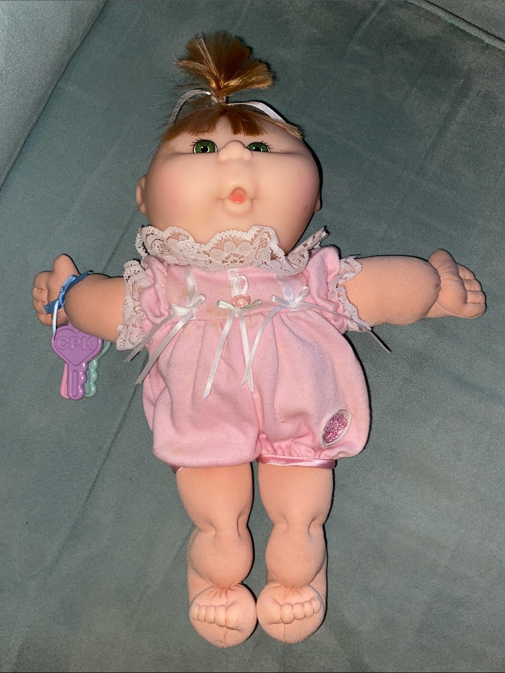 Cabbage Patch Plush Baby Doll with Key Rattle Accessory - Picture 3 of 4